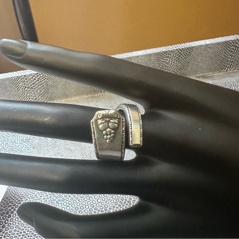 Emily silver tone spoon ring - Picture 10 of 14